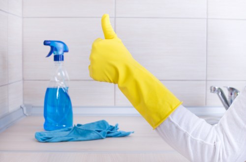 After builders cleaning process in a local Edgware interior