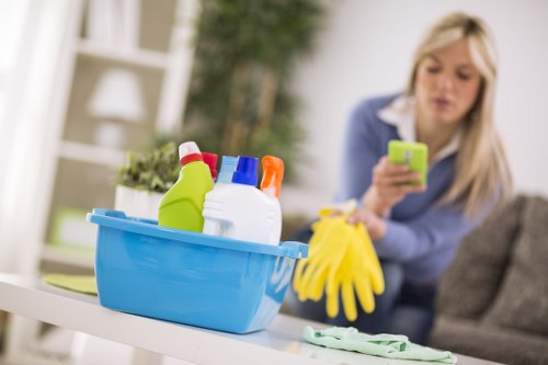 Bin store and shared waste area cleaning for an Edgware building